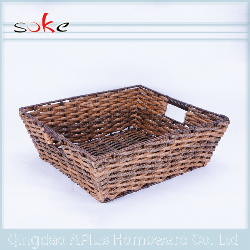 Large storage PE rattan woven storage basket